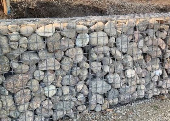 ISO45001 Zn-5 Al ocynkowane spawane panele z siatki drucianej do ściany oporowej gabionowej